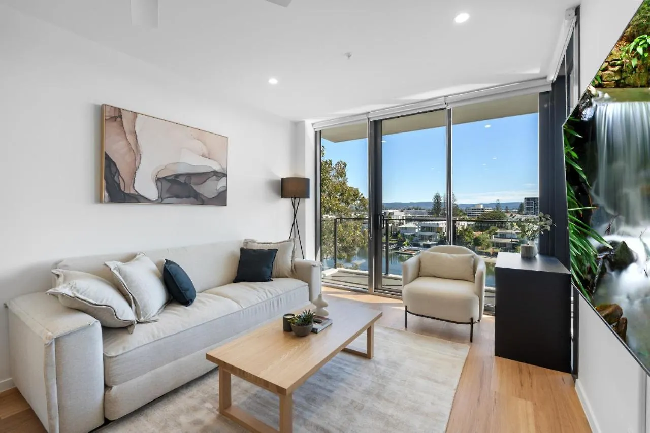 아파트 The Sunset - Brand New Riverview 2 Bedroom With Free Parking, Pool & Gym 골드코스트